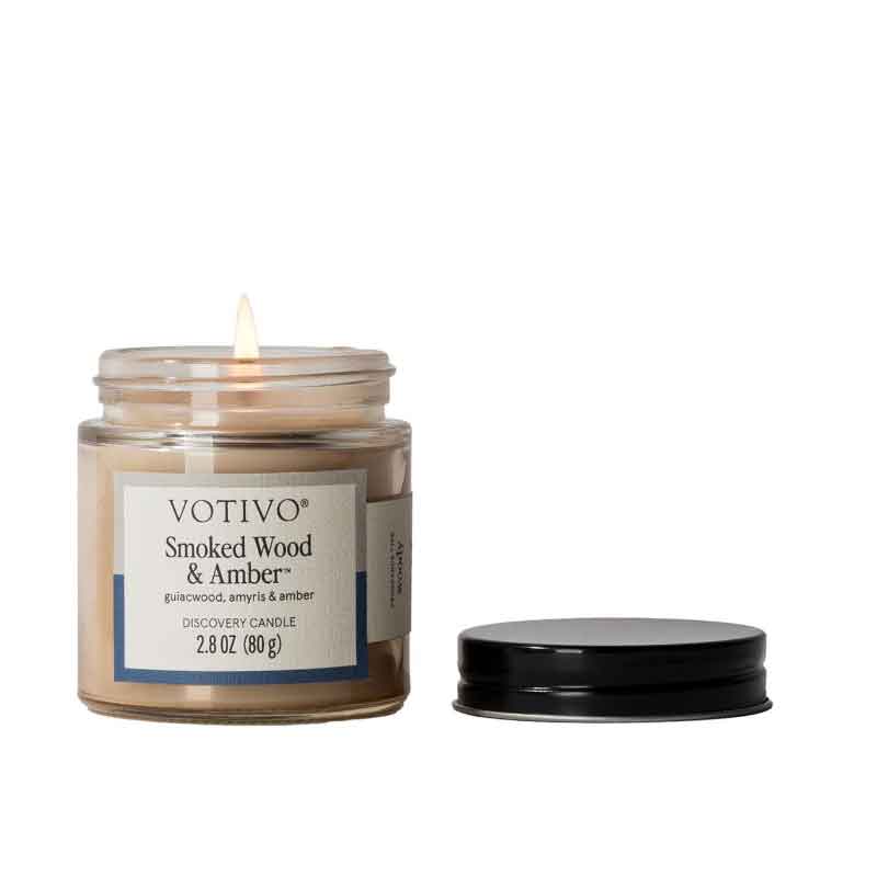 Votivo Smoked Wood & Amber Candle