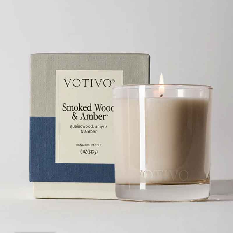 Smoked Wood & Amber Votivo Signature Candle