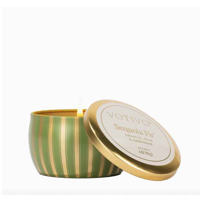 Sequoia Fir Holiday Tin Candle