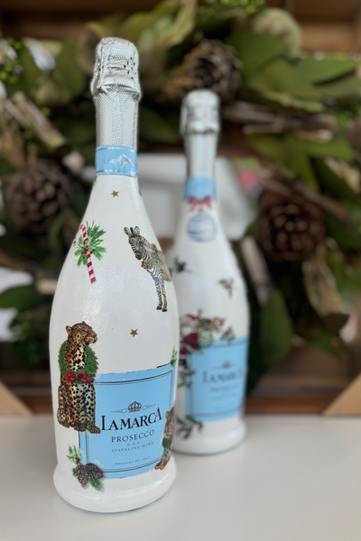 DECEMBER 7th - HOLIDAY Decoupage Champagne/Wine Bottle Workshop