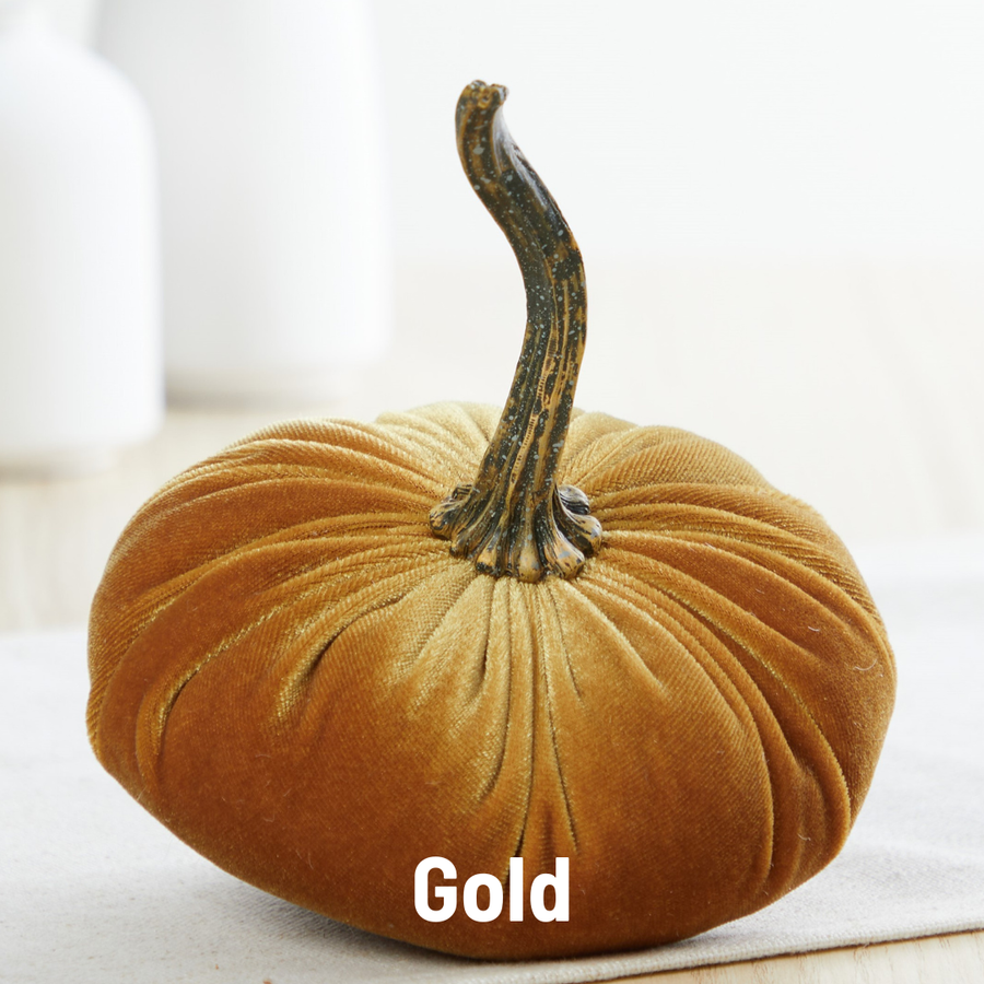 Handmade Velvet Pumpkins Fall Centerpiece SMALL