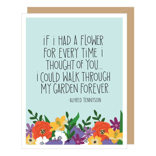 Alfred Tennyson Garden Quote Anniversary Card