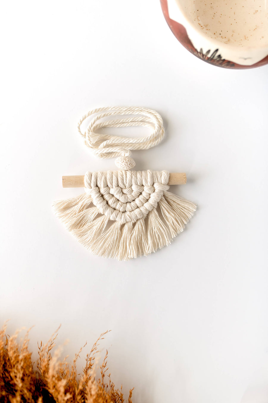 Handcrafted Macrame Car Charm