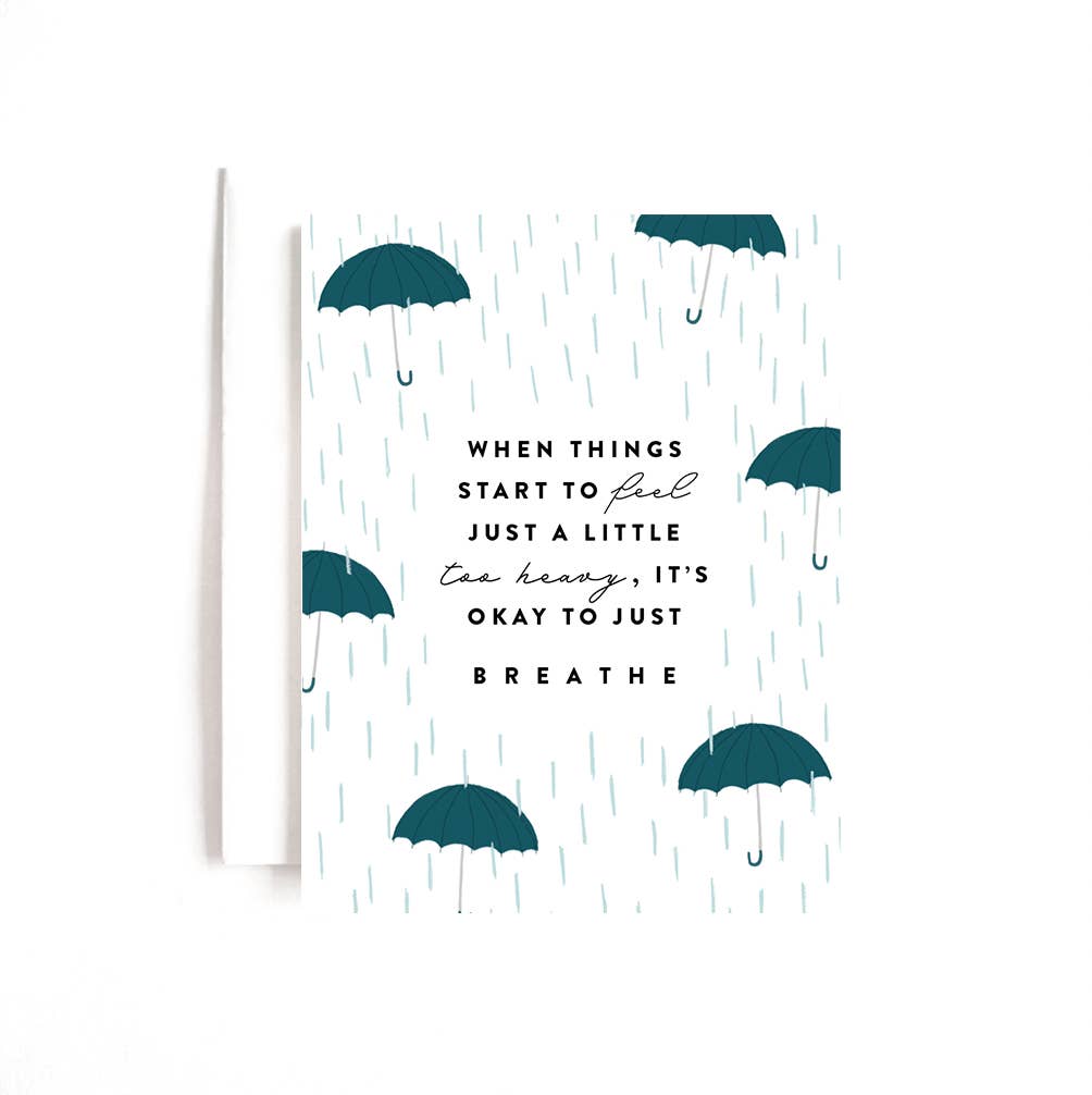Okay To Just Breathe Sympathy Card