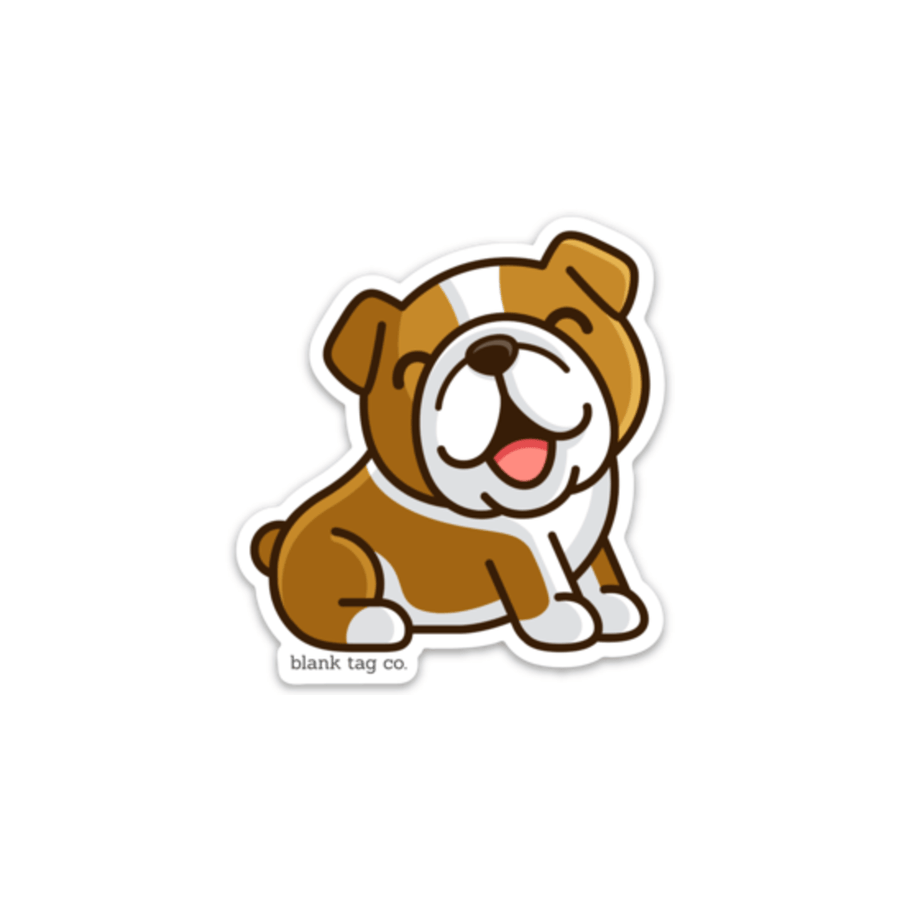 The English Bulldog Sticker: 2.75x3 in