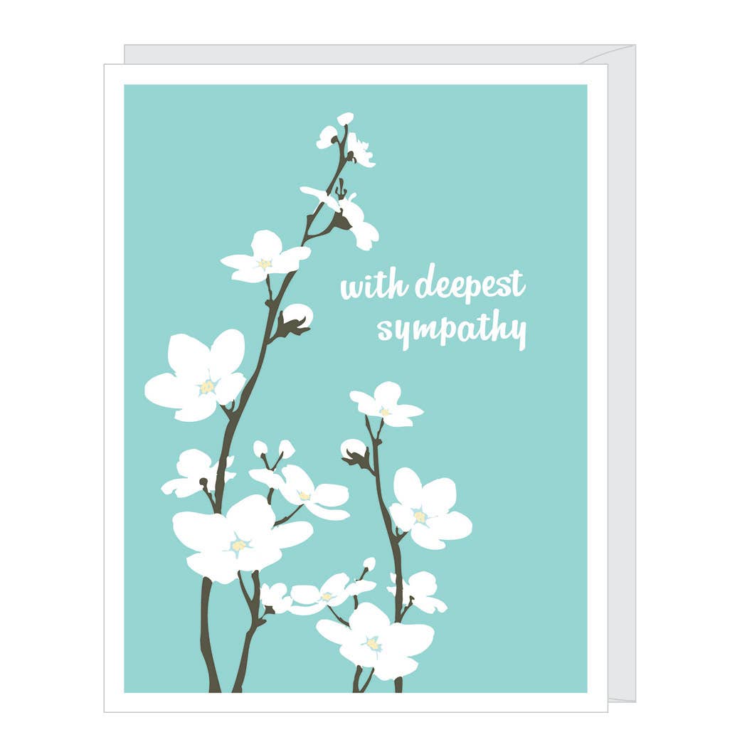 Apple Blossom Sympathy Greeting Card