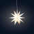 STAR Moravian Mini Star ~ 7 inch, White Paper Star Lantern Light