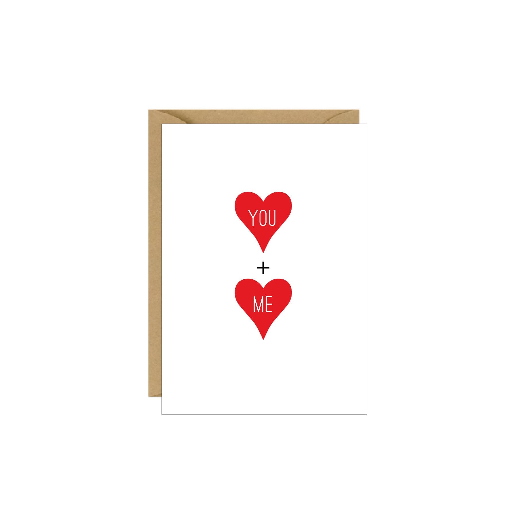 You + Me Hearts Enclosure Card