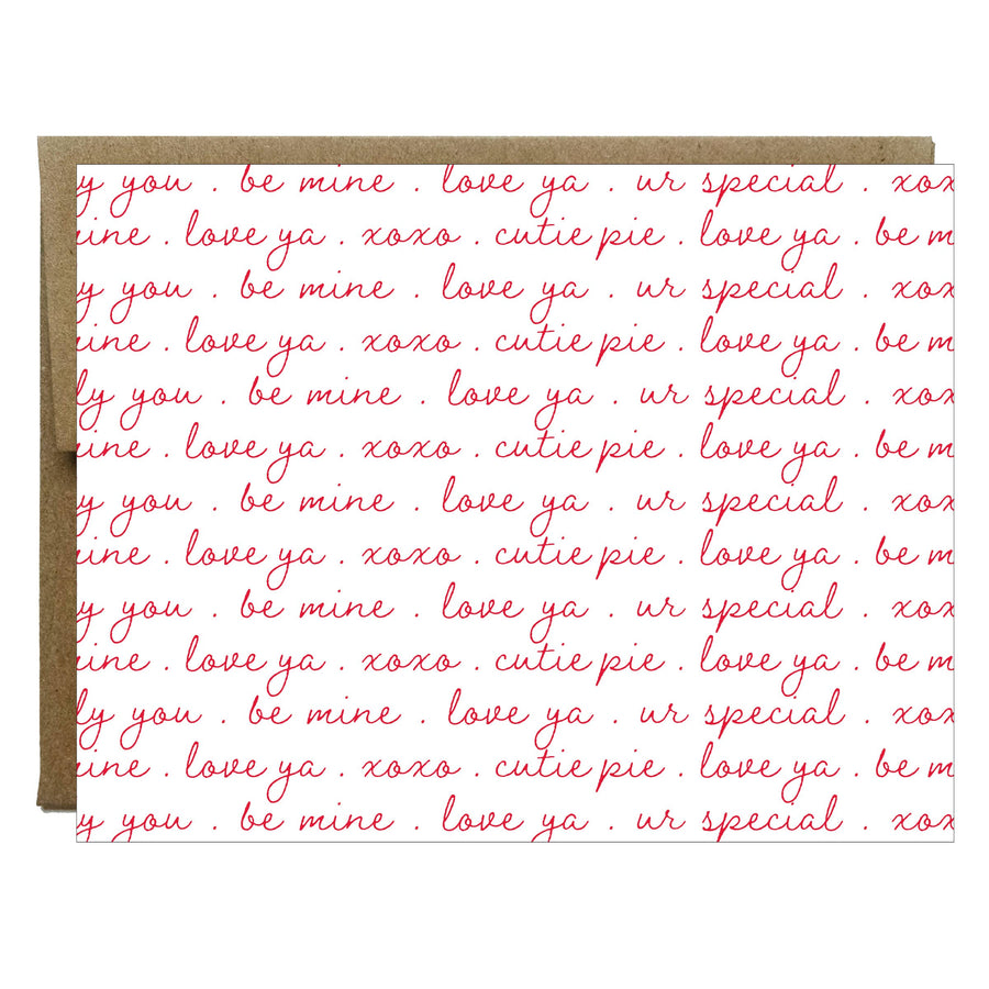 Love You Cutie Pie Greeting Card