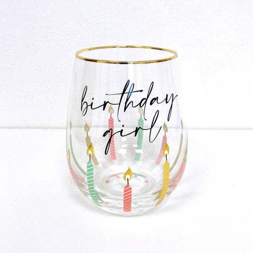 Birthday Girl Stemless Wine Glass