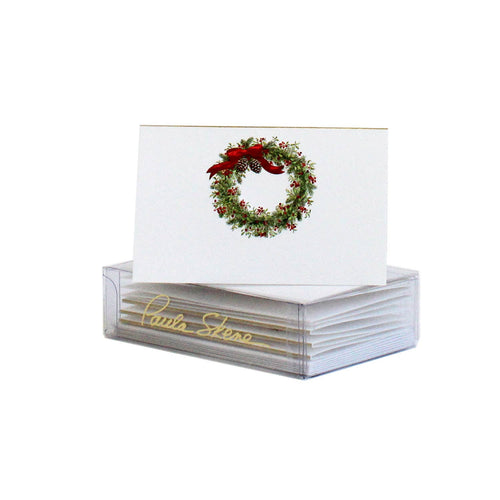 Wreath with Bow Christmas Enclosure Card