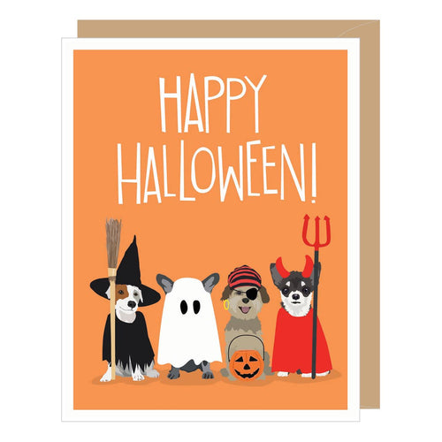 Dog Costumes Halloween Card