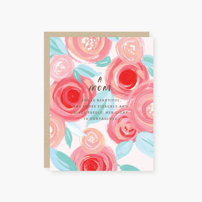 mom definition floral mother's day card