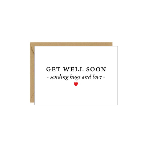 Get Well Soon Sending Hugs and Love Enclosure Card