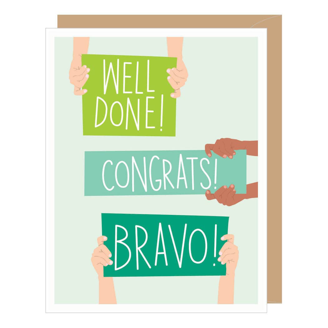 Well Done+Congrats+Bravo, Congratulations Card