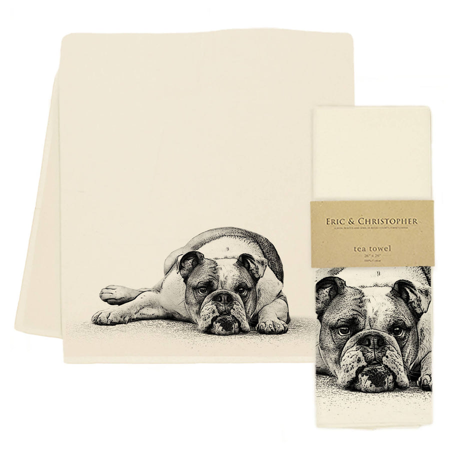 bulldog tea towel