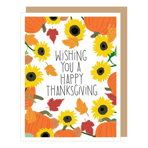 Sunflowers Thanksgiving Holiday Card