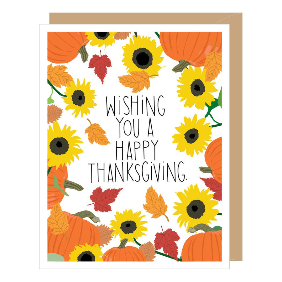 Sunflowers Thanksgiving Holiday Card