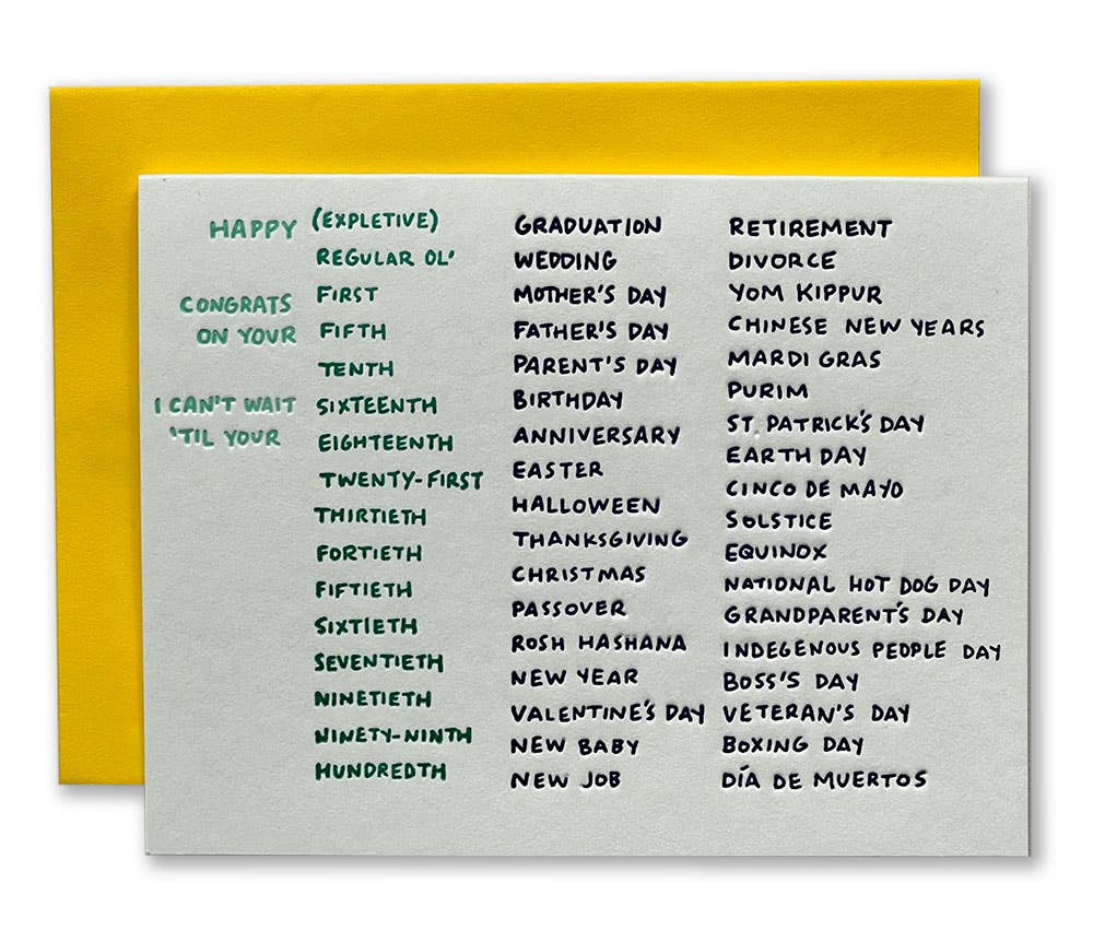 A Card for Every Occasion