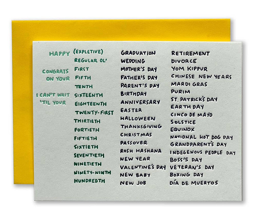 A Card for Every Occasion
