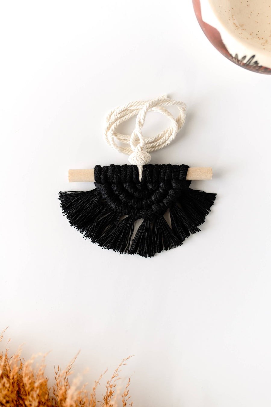 Macrame Car Charm Oil Diffuser | Car Accessories