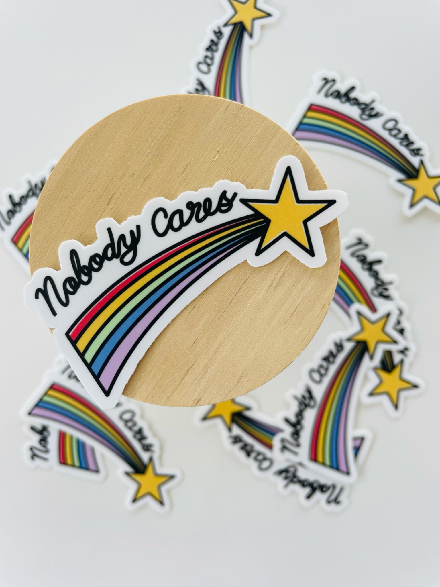 Nobody Cares Shooting Star Sticker