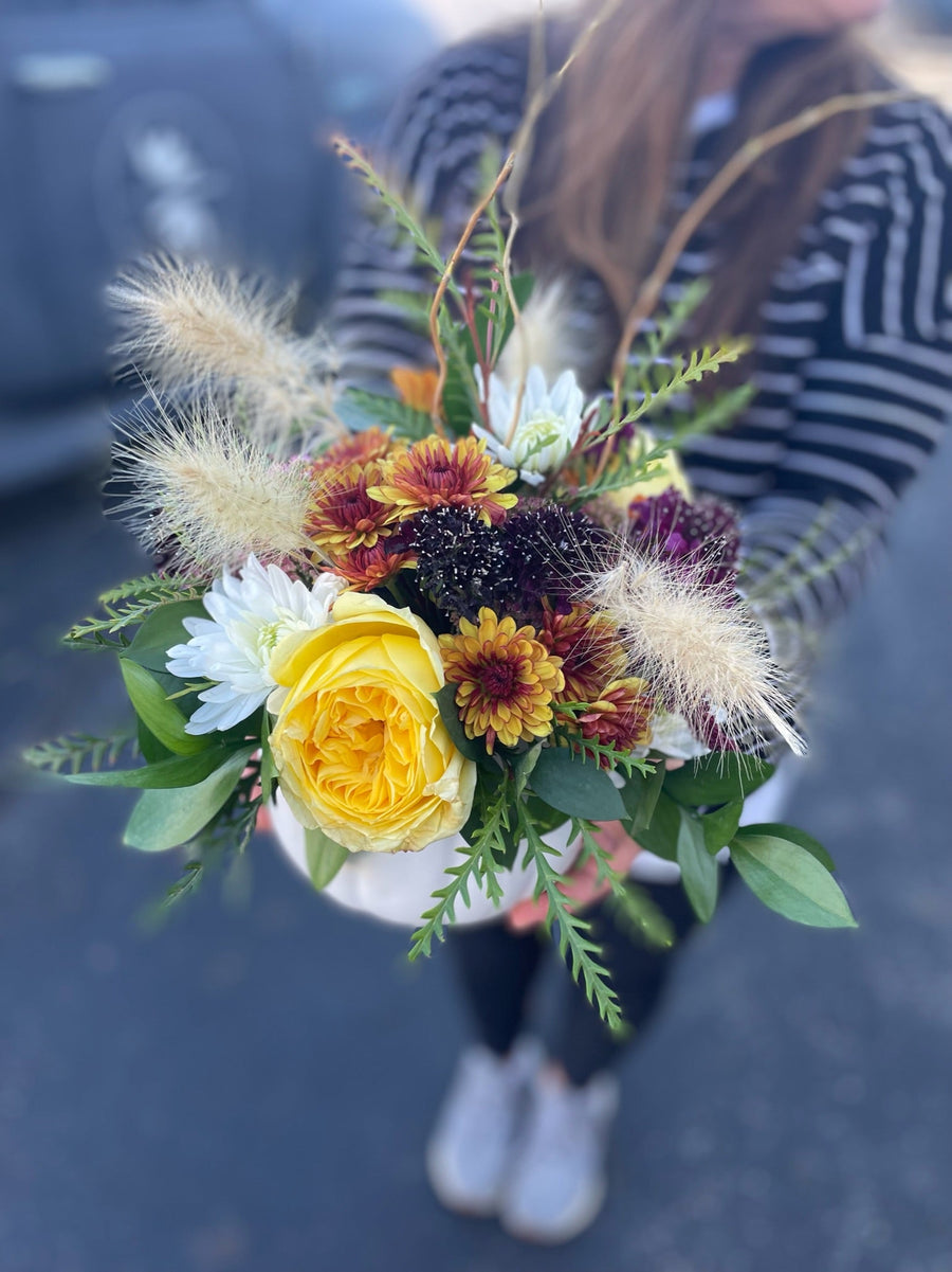 Designer's Choice:  FALL MIX DESIGN IN WHITE PUMPKIN