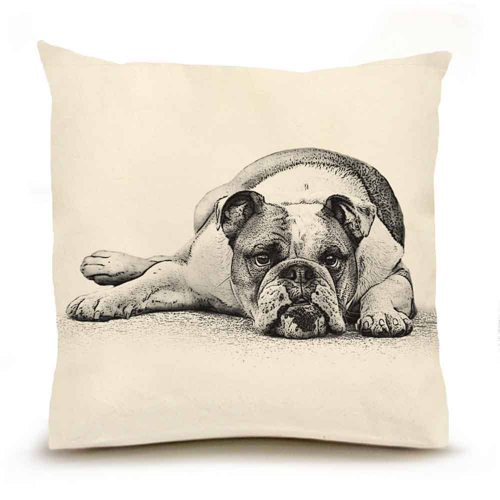 Bulldog Large Pillow