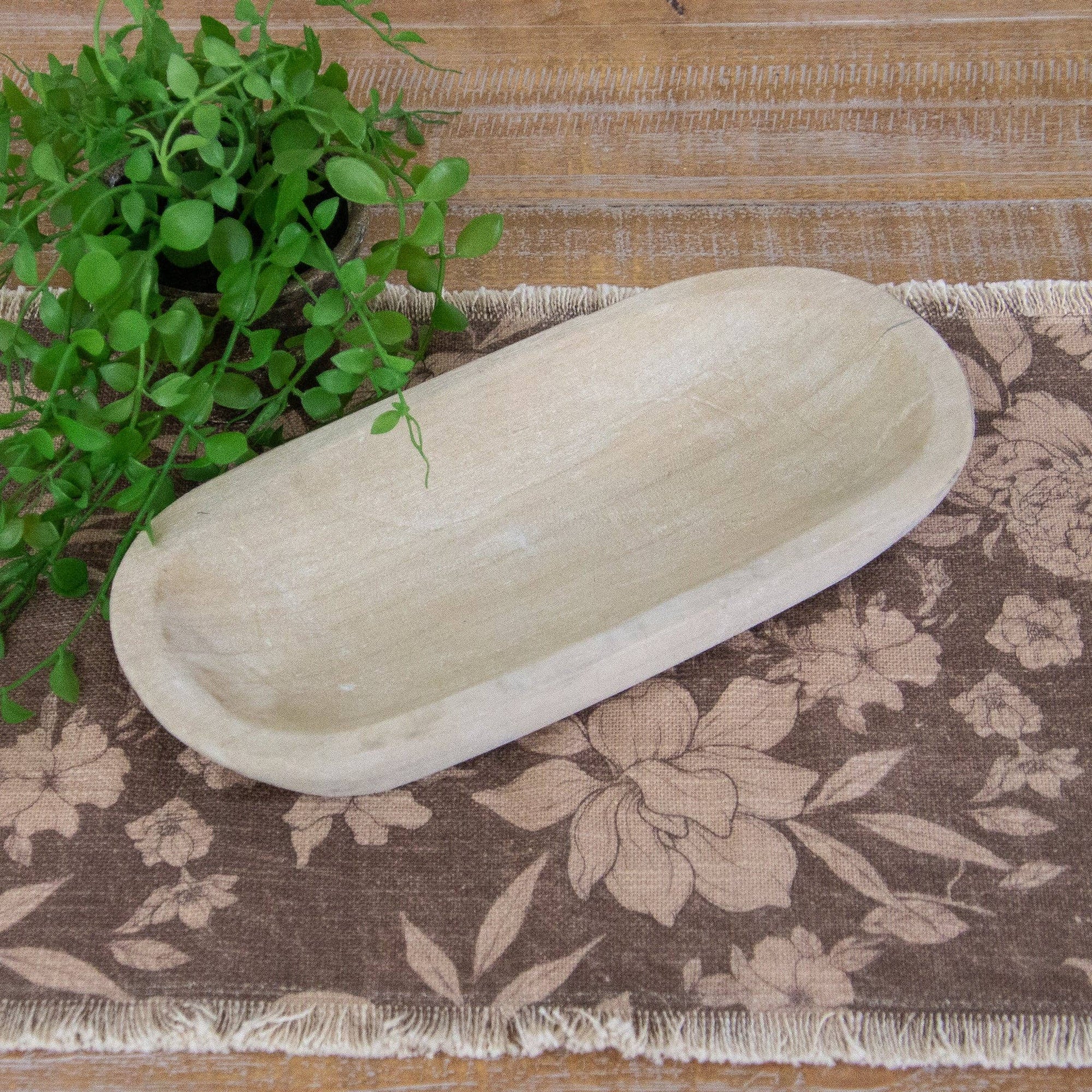 Raw Wood Oval Wooden Tray, Sm (PC)