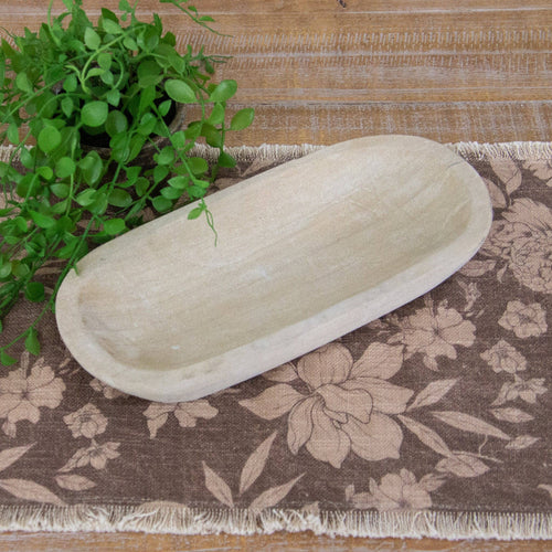 Raw Wood Oval Wooden Tray, Sm (PC)