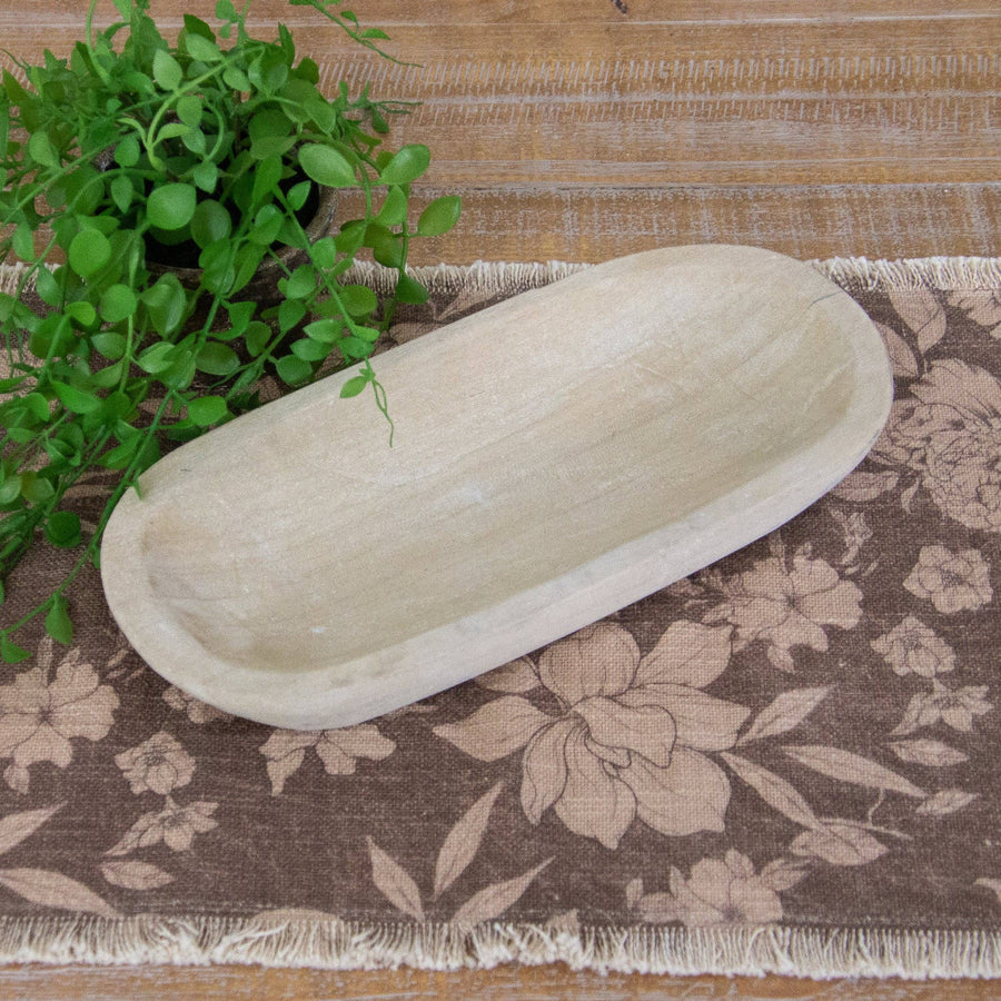 Raw Wood Oval Wooden Tray, Sm (PC)