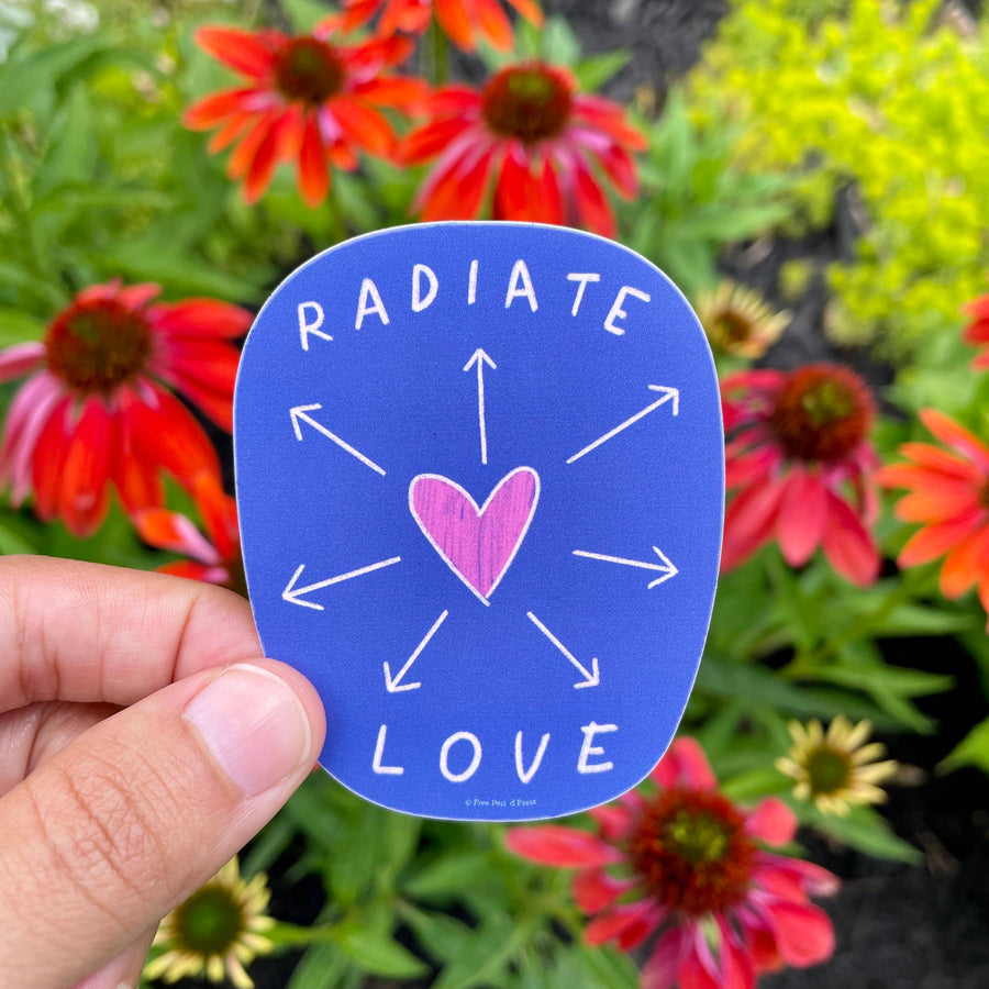Radiate Love Vinyl Decal Sticker