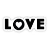 Love Lettering with Heart Sticker