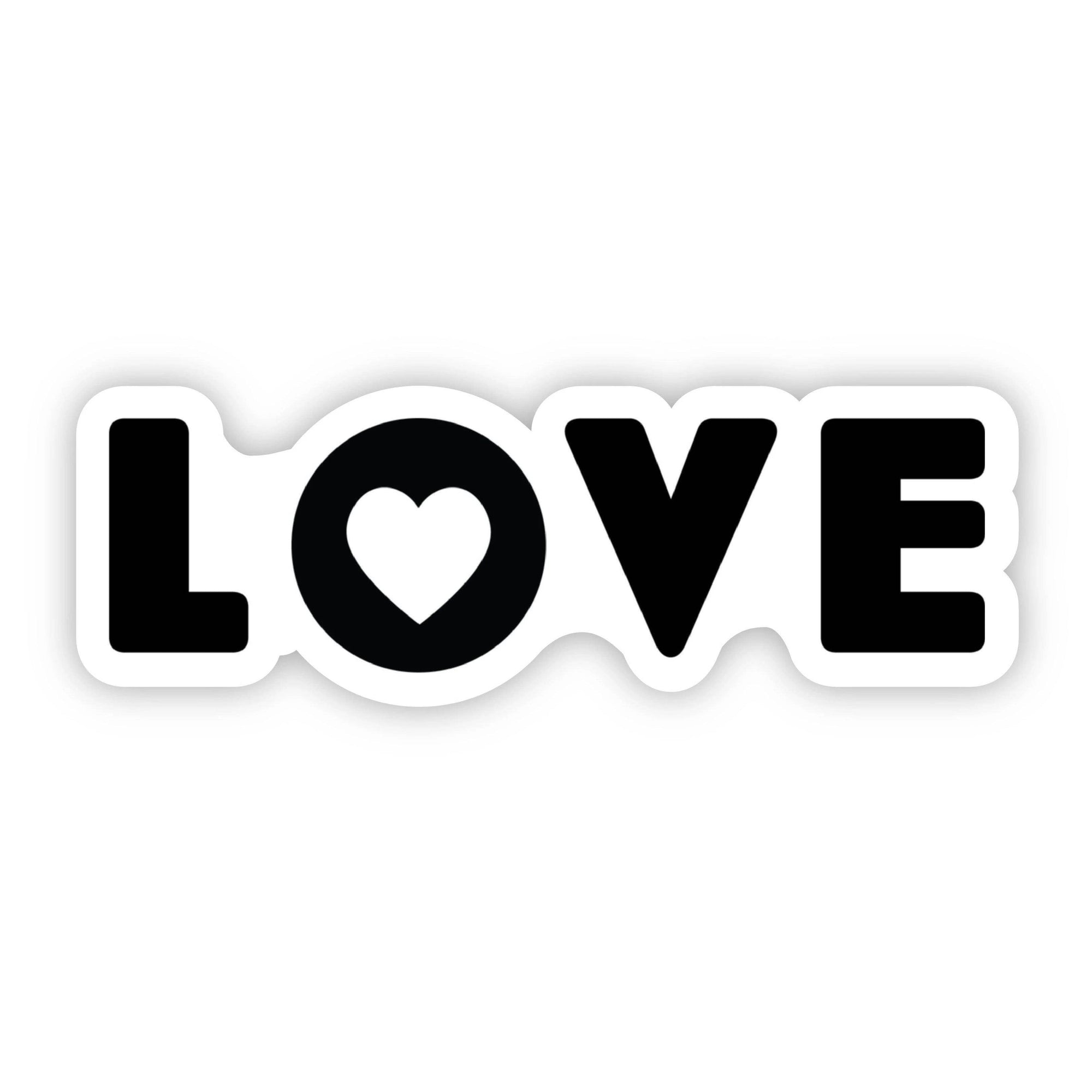 LOVE Lettering with Heart Sticker