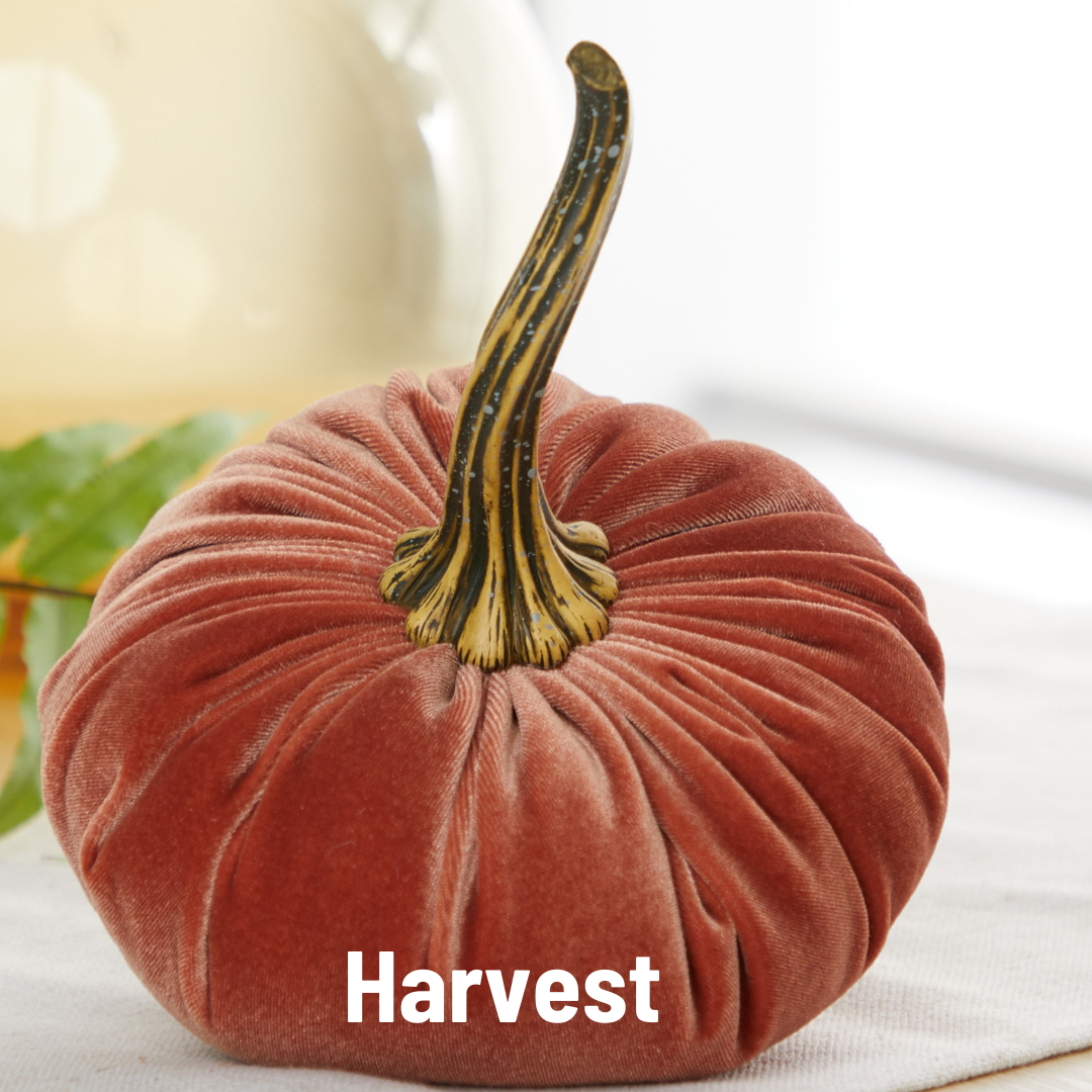 Handmade Velvet Pumpkins Fall Centerpiece - LARGE