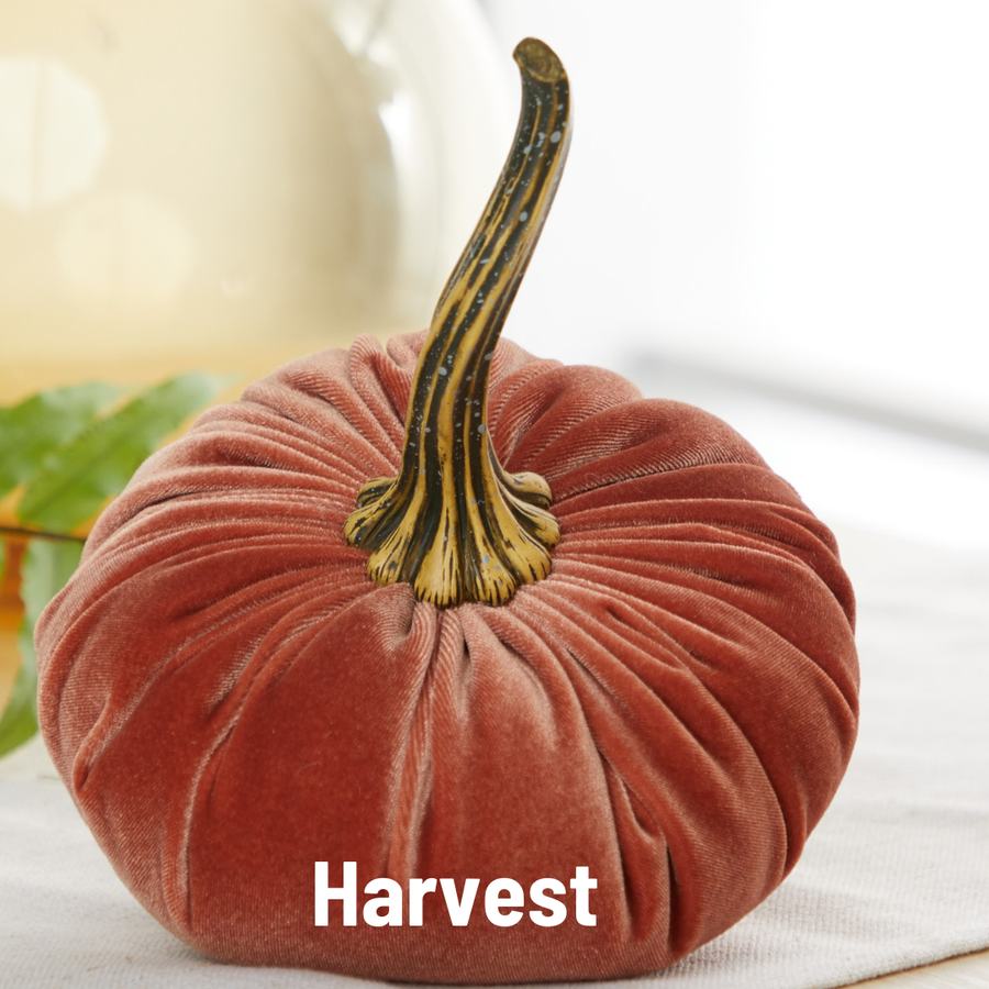 Handmade Velvet Pumpkins Fall Centerpiece - LARGE