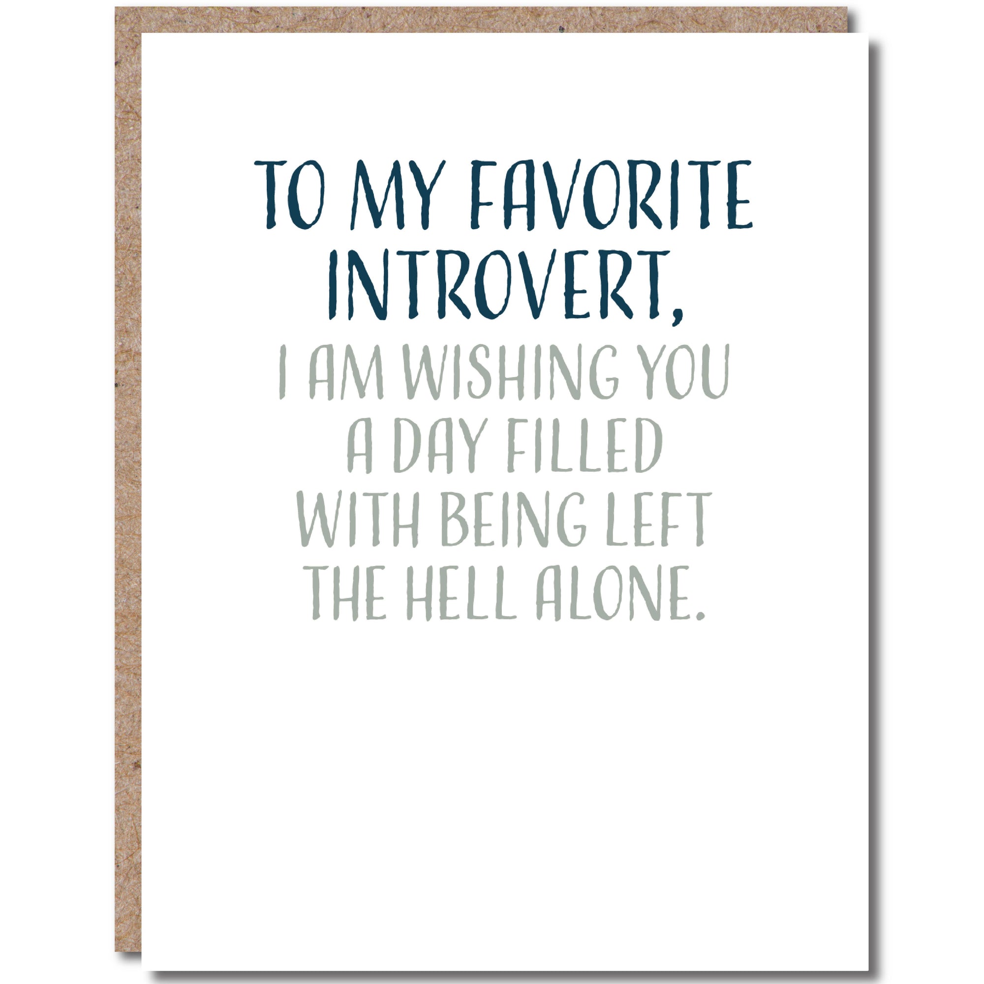 Favorite Introvert Birthday Card