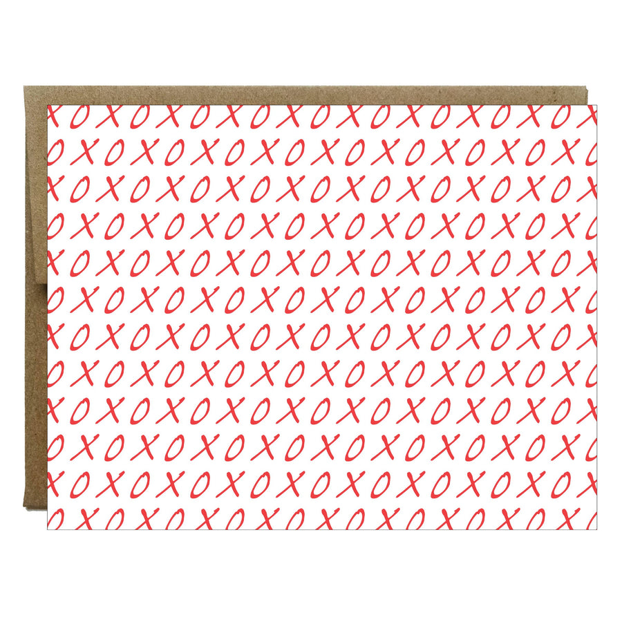 XOXO Patterned Greeting Card