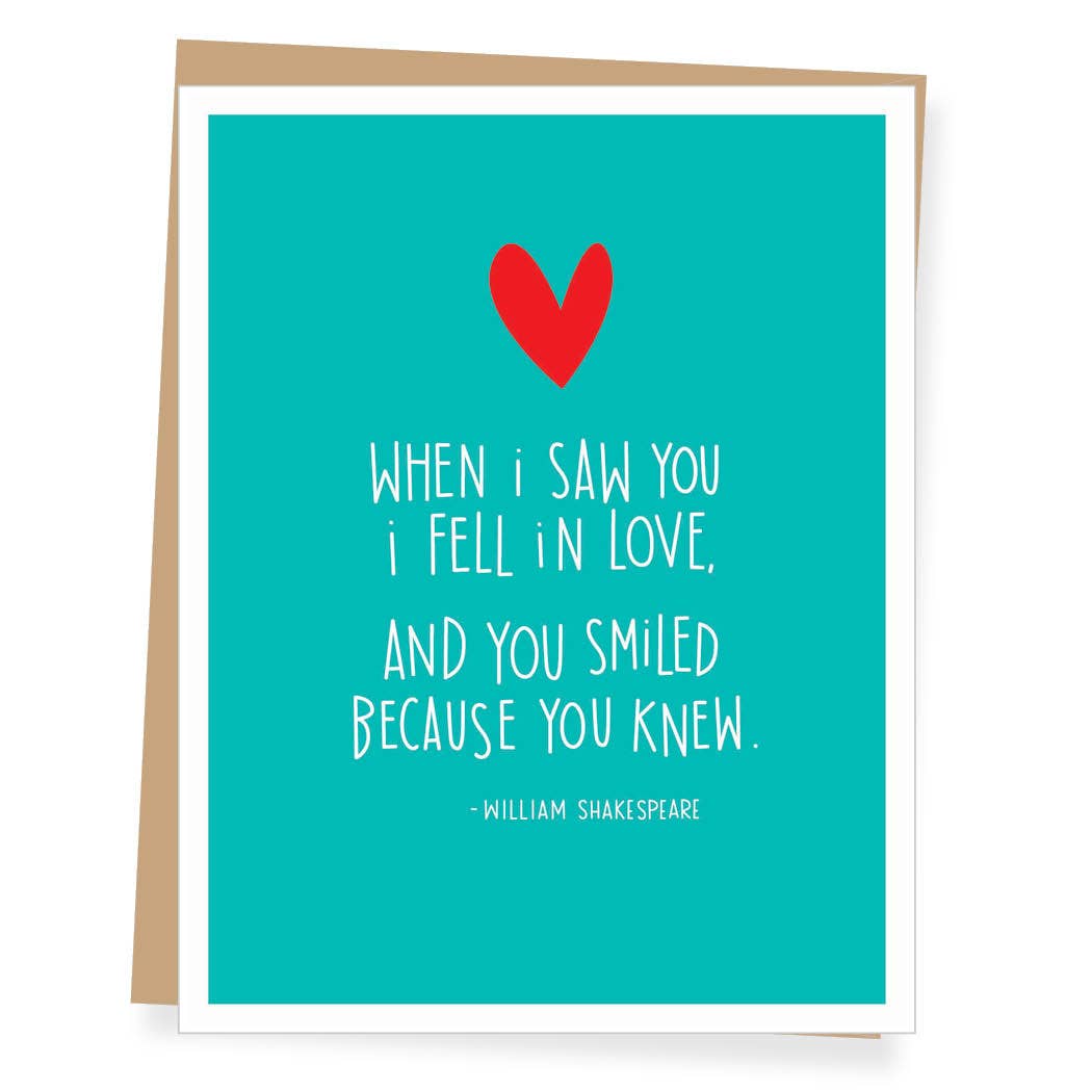 William Shakespeare Quote Love Anniversary Card
