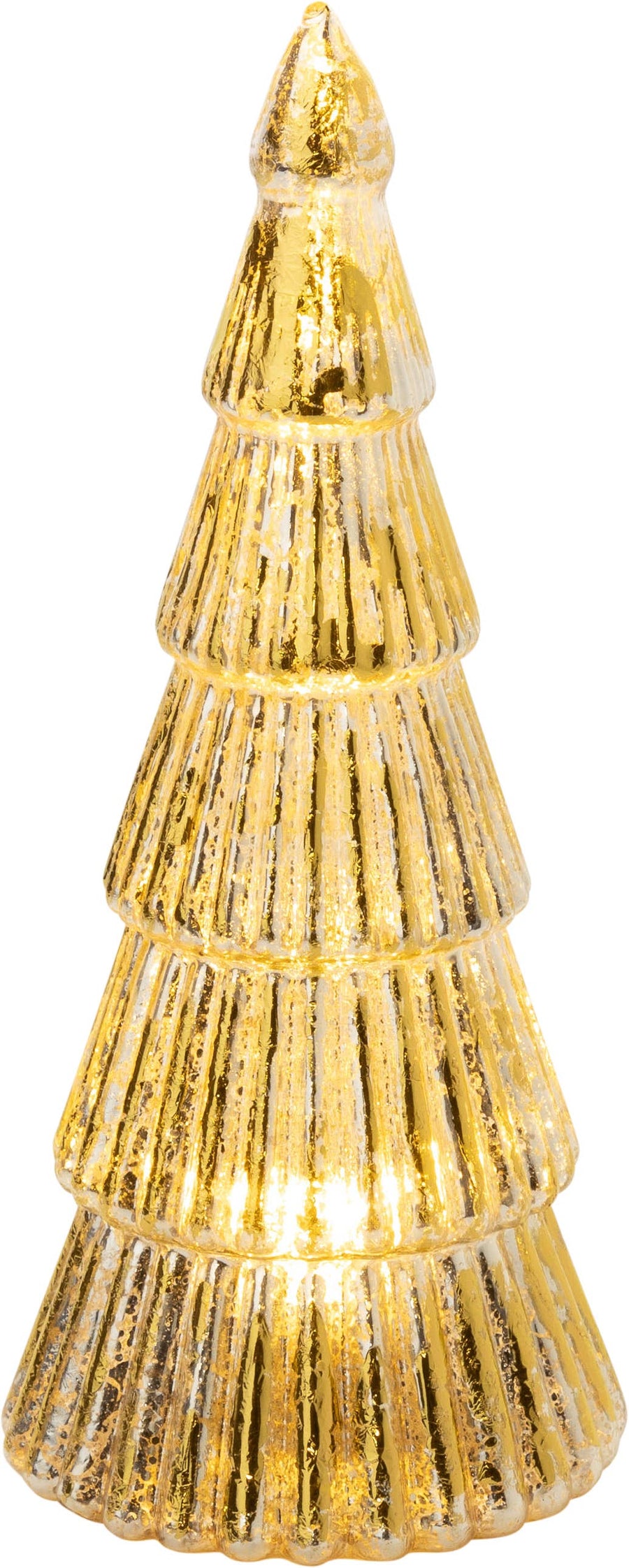 Clear tiered glass table top tree, LED