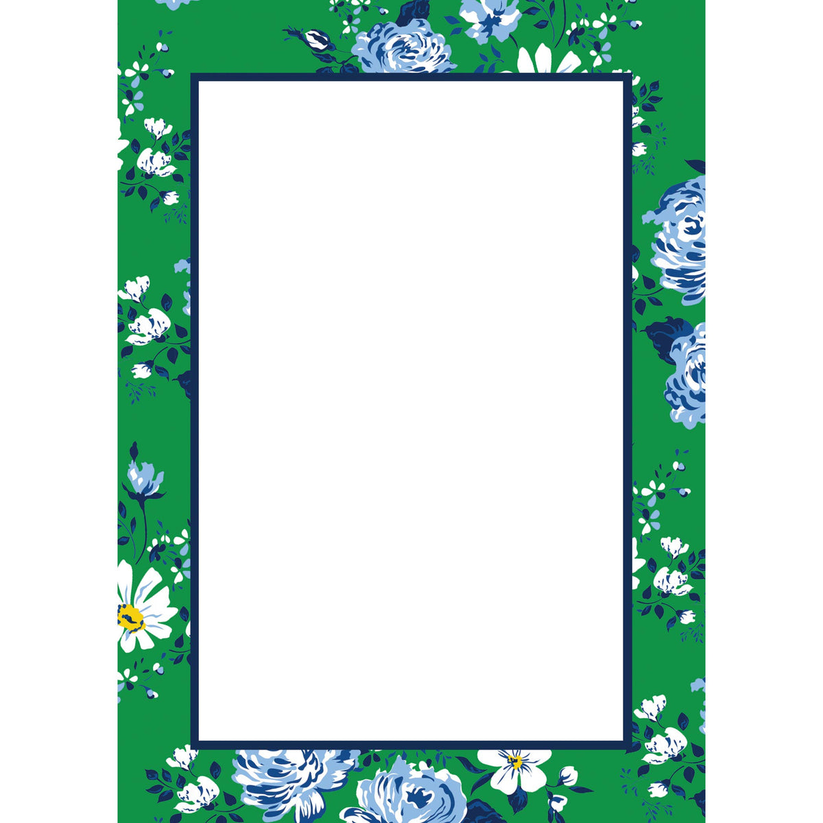 5"x7" Green Floral Notepad