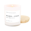 Warm and Cozy Soy Candle - White Jar 11 oz