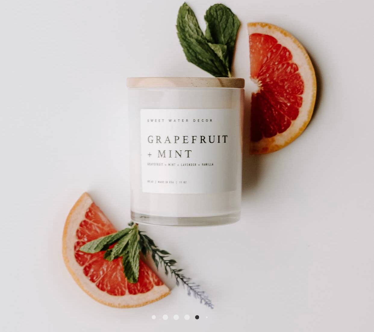 Trader Joe's Grapefruit Scented Soy Wax Candle In Tin - 5.7 Oz (Seasonal)