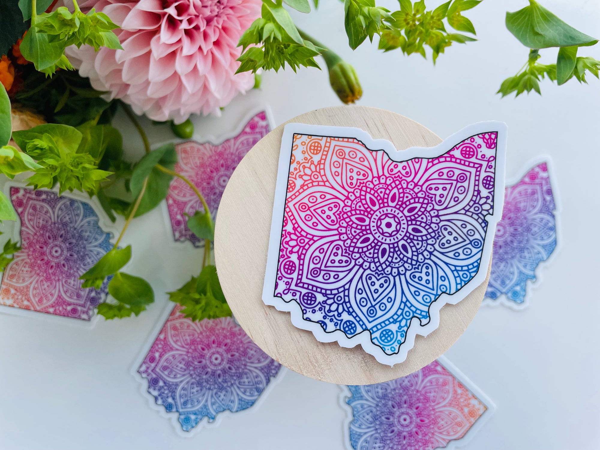 Ohio Mandala Pattern Sticker