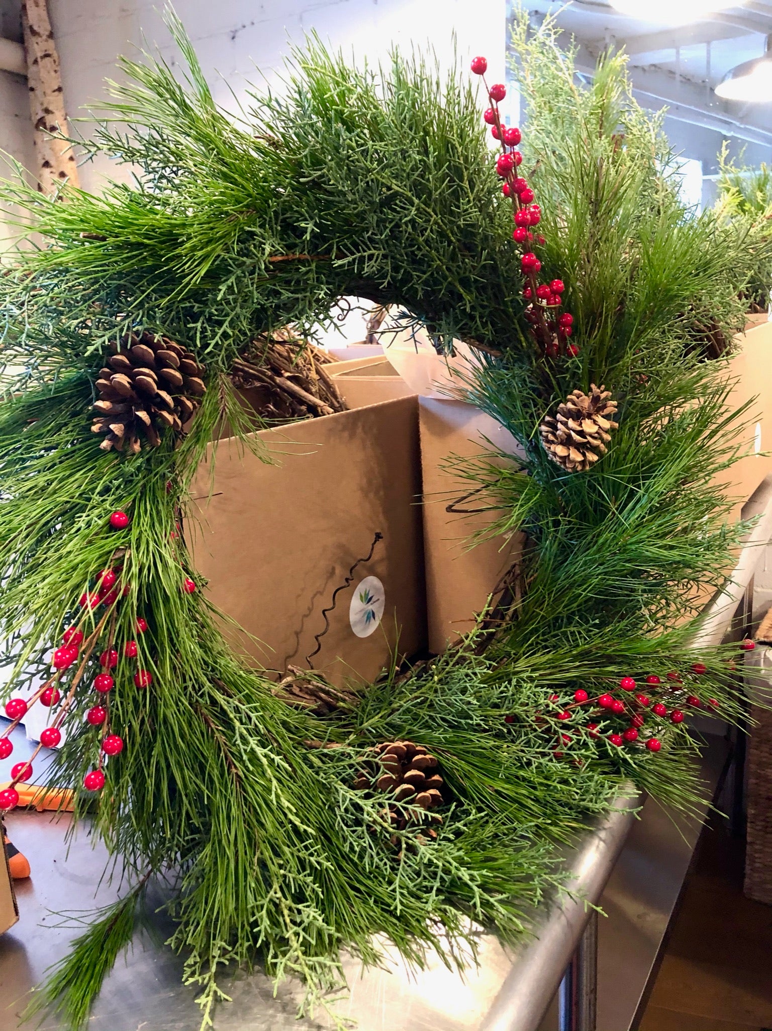 Holiday Pine Wreath - Refresh Service
