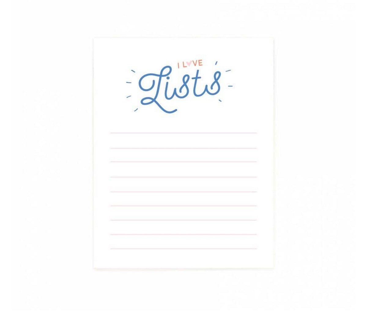 I Love Lists Notepad