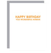 Wonderful Human Letterpress Birthday Card