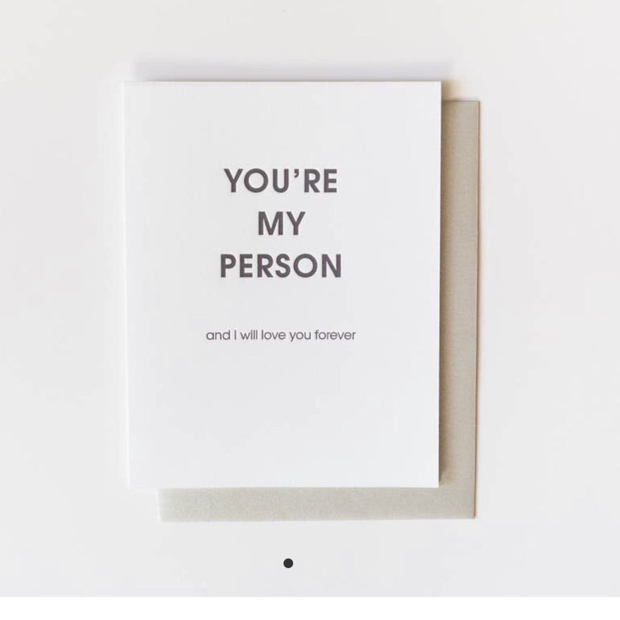 You’re My Person Letterpress Card