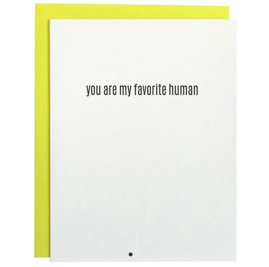 Favorite Human Letterpress Card