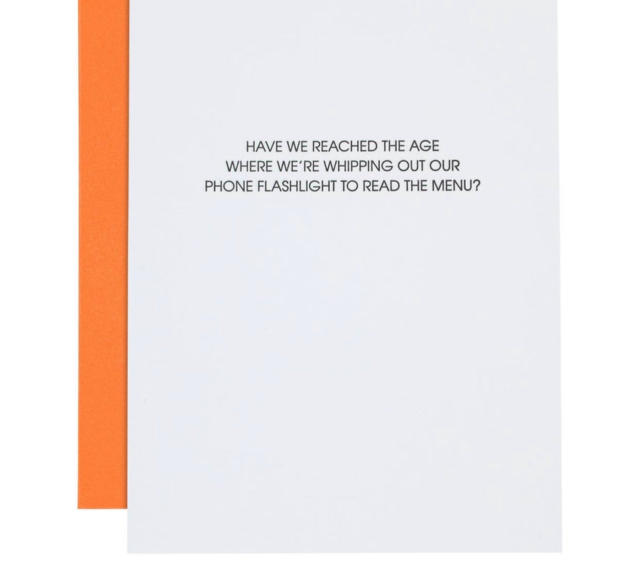 Phone Flashlight Funny Birthday Card